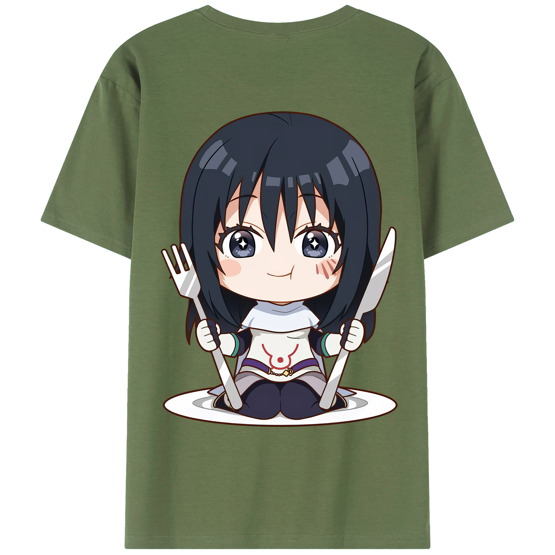 （画像用） 転スラ Regarding Reincarnated to Slime 綿100％ メンズ半袖Tシャツ（バックプリント） 通気性